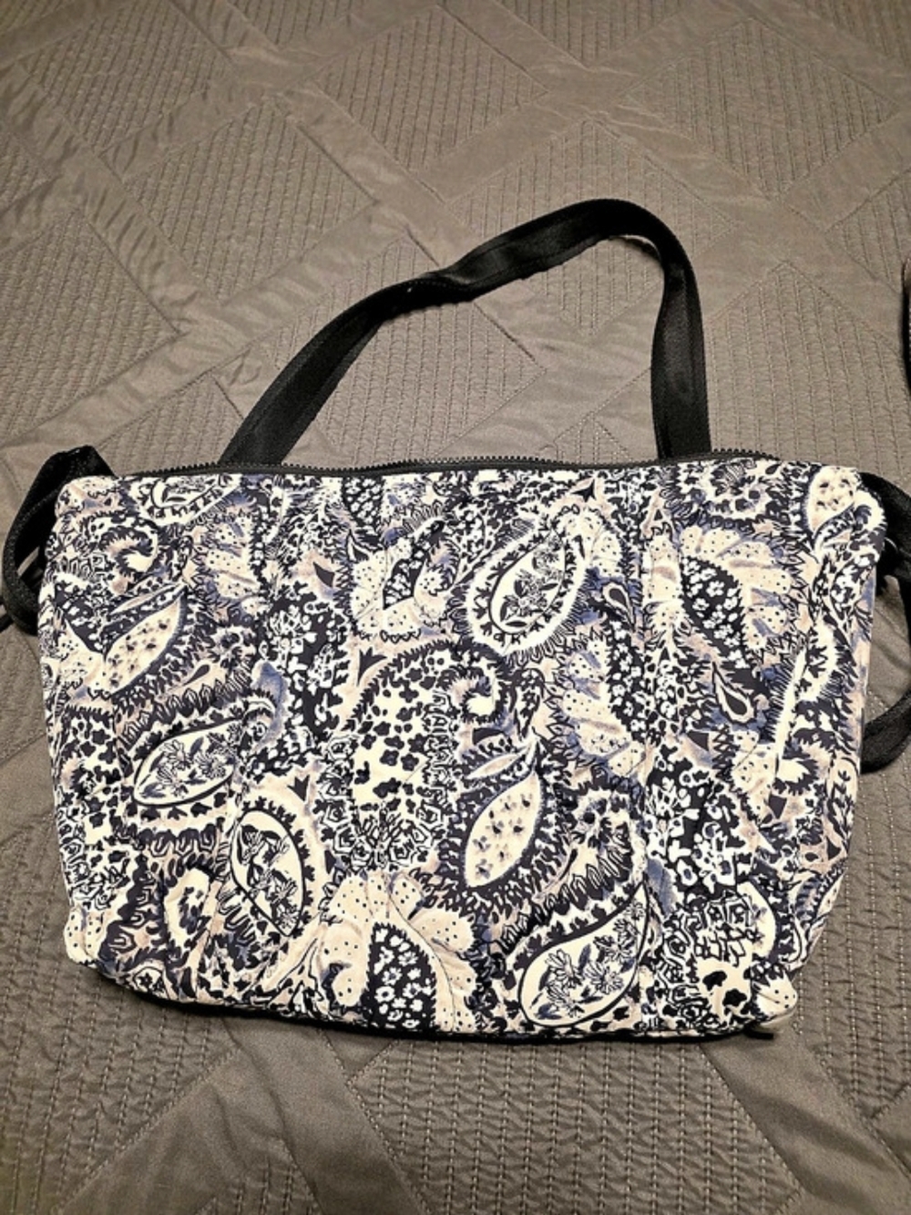 Vera Bradley Paisley Shoulder Bag in Blue & White